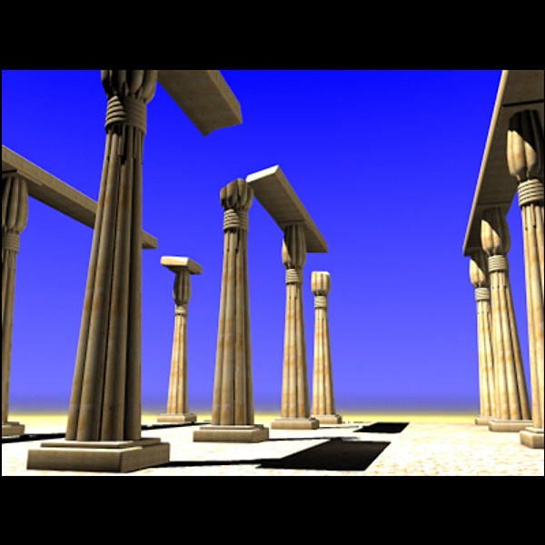 ancient desert ruins 3d model - Desert ruins... by Petersim